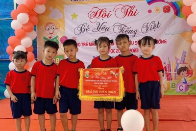Hội thi bé yêu yêu Tiếng Việt cho trẻ mầm non dân tộc thiểu số cụm trường đạt giải nhì toàn đoàn